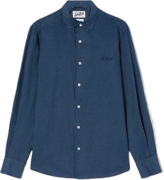MC2 Saint Barth Blue Voile Cotton Casual Shirt