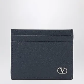 Valentino Garavani Vlogo Signature blue card holder