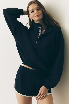 Mare Mare Quarter-Zip Track Sweatshirt and Shorts Set