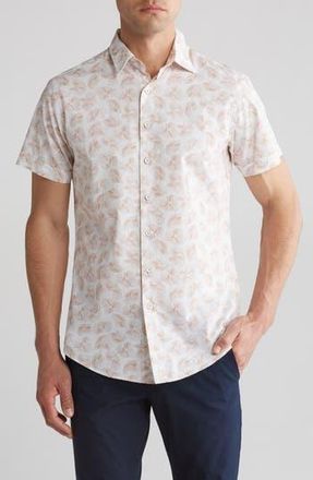 Rodd & Gunn Short Sleeve Cotton Button-Up Shirt in Cinnamon at Nordstrom Rack, Size Xxx-Large