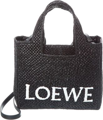 Loewe Font Small Raffia Tote