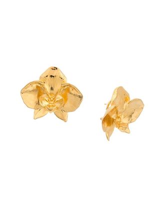 Oscar De La Renta Orchid Earrings