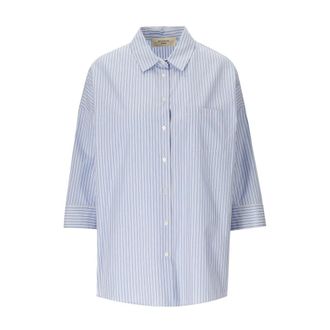 Max Mara Overhemden, Dames, Blauw, M, Katoen, Giralda Shirt