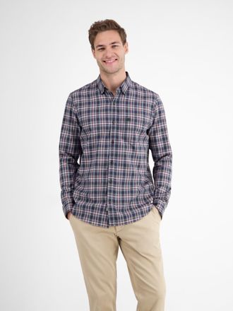 Lerros Karohemd LERROS LERROS Flanell-Karohemd f&uuml;r Herren, Herren, Gr. XXL, extraweit, classic navy, 100% Baumwolle, Hemden Karohemd