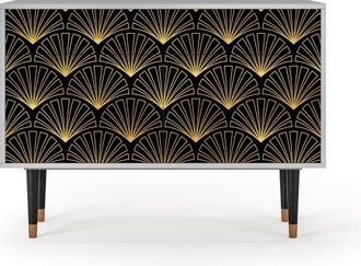 StoryZ Aparador negro 2 cajones y 2 puertas L 115 cm