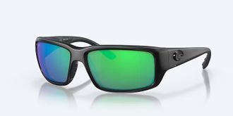 Costa Unisex Fantail Polarized Sunglasses In Blackout Frame Green Mirror