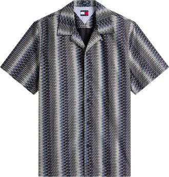 Tommy Jeans Dm 0Dm 22792Bds Short Sleeve Shirt - Heren - Korte mouwen Overhemden - Veelkleurig - XS - Katoen - Overhemden