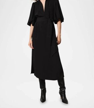 Figue Dani Midi Dress In Onyx Black