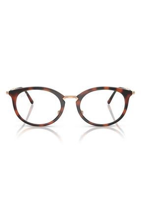 Ray-Ban 53mm Oval Optical Glasses in Striped Havana at Nordstrom