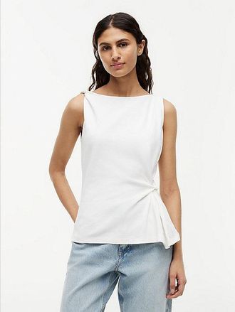 Tommy Hilfiger Twist Boat Neck Sleeveless Top