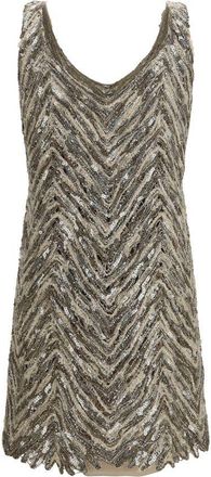 Brunello Cucinelli Womens Beige Paper Cocktail Dress