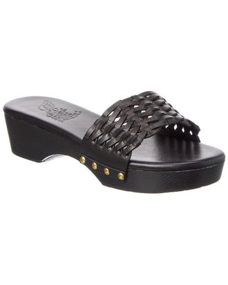 Ancient Greek Sandals Open Woven Leather Clog