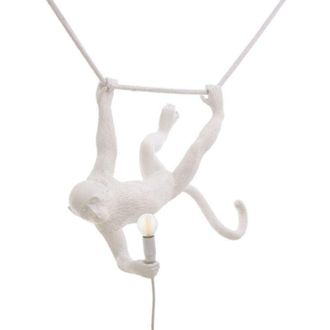 Seletti Lampada in resina indoor the monkey lamp swing bianco 59x40cm Seletti 14875