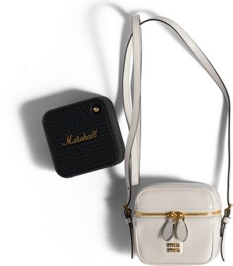 Miu Miu Marshall X Miu Miu Speaker With Leather Case, Woman, White