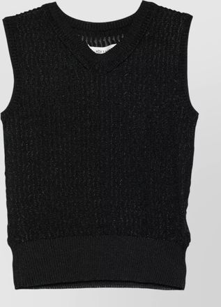 Maison Margiela polo collar sleeveless top
