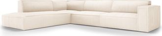 BLOOMINGLOFT 6-Sitzer Design Ecksofa Gaby Cordbezug links