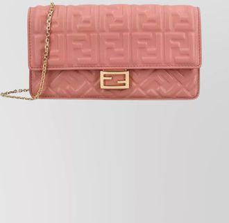 Fendi chain wallet bag nappa leather ff motif