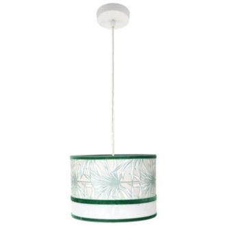 Fabrilamp Colgante Caledonia 1xe27 Blanco/verde Regx30x30cm