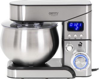 Camry Cr4223 Batidora Amasadora Reposter&iacute;a Profesional, Robot Cocina Orbital, 5l, 6 Velocidades, Acero Inox. 2000w Plata