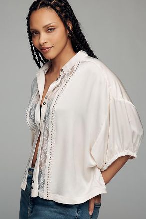 Pilcro The Quincy Lace Blouse by Pilcro