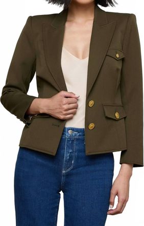 L'agence Wylla Single-Breasted Blazer In Pine/multi Western Snake