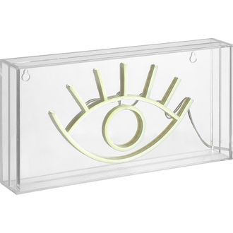 Jonathan Y Designs Eye Contemporary Glam Acrylic Box USB Operated LED Neon Light in White at Nordstrom