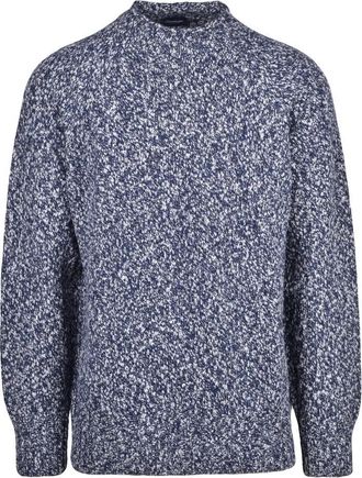 Drumohr Volcano Neck Sweater - Blue/Grey