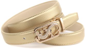 Anthoni Crown Lederg&uuml;rtel ANTHONI CROWN, Damen, Gr. 100, gold, Rindsleder, G&uuml;rtel Lederg&uuml;rtel