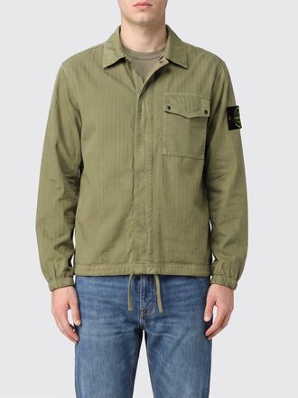 Stone Island Cotton Tweed Overshirt with Compass Logo