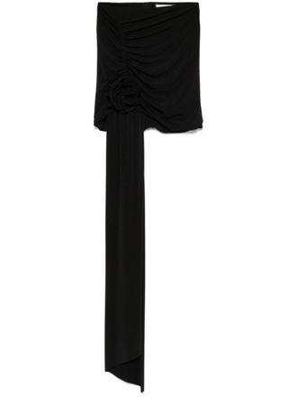 Nissa Mini-rok met bloemenapplicatie - Zwart