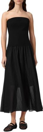 AllSaints Tegan Strapless Dress in Black at Nordstrom, Size X-Small