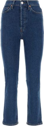 Re/Done 70s Ultra Rise cropped jeans - women - Cotton/Polyester/Spandex/Elastane - 27 - Blue