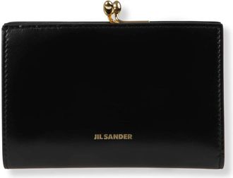 Jil Sander Goji Portemonnee Klein - Dames - Portefeuilles - Zwart - ONE Size - Leer - Accessoires