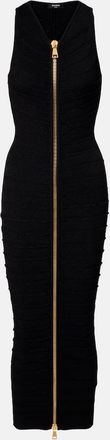 Balmain Knitted cutout midi dress