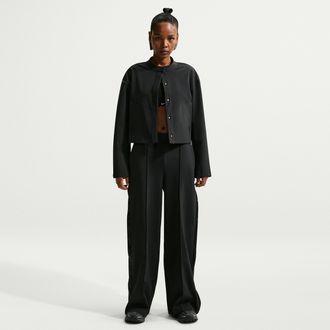 Nike Womens 24.7 PerfectStretch Dri-FIT High-Waisted Loose Tearaway Pants in Black | II5323-010