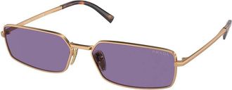 Prada PR A60S 7OE01O Womens Sunglasses Gold Size 59