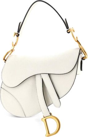 Dior Saddle Handbag Leather Mini shoulder bag - Wit