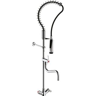 Presto Columna Industrial Mezcladora Bimando Con Grifo Intermedio 70824 - Presto