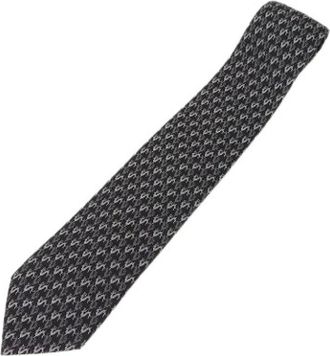 Gucci Pre-owned Accessories, male, Black, Size: ONE SIZE Pre-owned Silk Tie