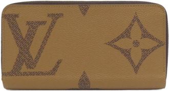 Louis Vuitton Marron Coated Canvas Long Wallet (Bi-Fold) (Pre-Owned)