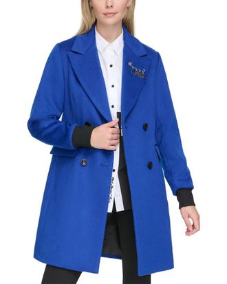 Karl Lagerfeld Karl Lagerfeld Wool-Blend Peacoat