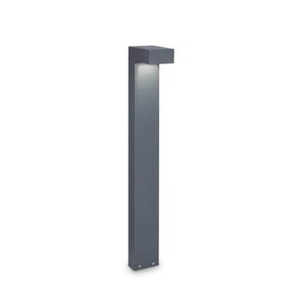 Netlighting Sirio 2 Light Outdoor Tall Bollard Anthracite IP44 G9 in Black
