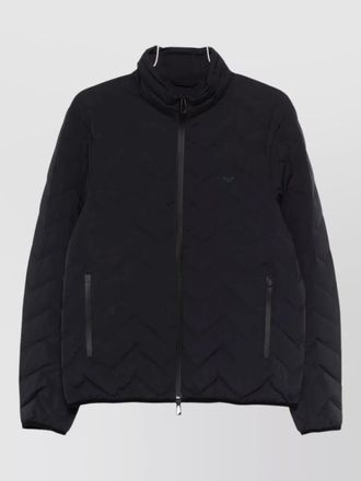 Emporio Armani down jacket chevron pattern high neck