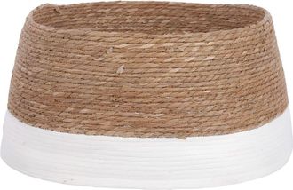 MiCa Decorations Falda de &aacute;rbol de navidad blanco roto h26xb58xl58cm