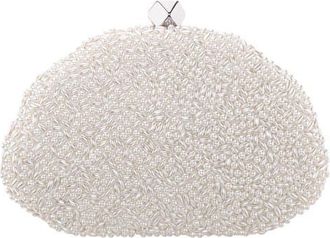 Nina Hera Frame Clutch in Ivory at Nordstrom