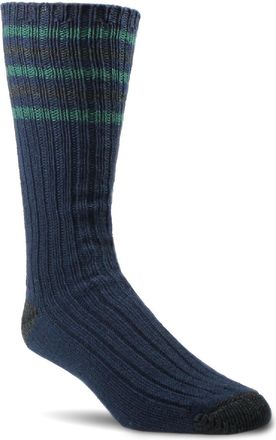 Woolrich Trail Lines Cotton Ragg Crew Socks Blue L