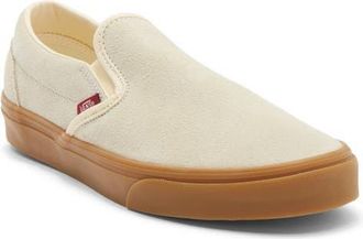 Vans Classic Slip-On Sneaker in Cream/burgundy at Nordstrom, Size 11.5