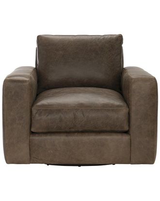 Bernhardt Dawkins Leather Swivel Chair