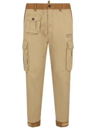 Dsquared2 two-tone tapered trousers - men - Cotton/Elastane/Cotton - 50 - Neutrals