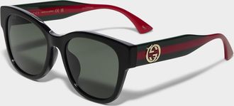 Gucci Butterflies square sunglasses